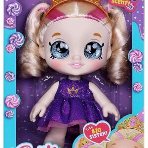 Purple and Pink Chibi Doll with Glittery Dress